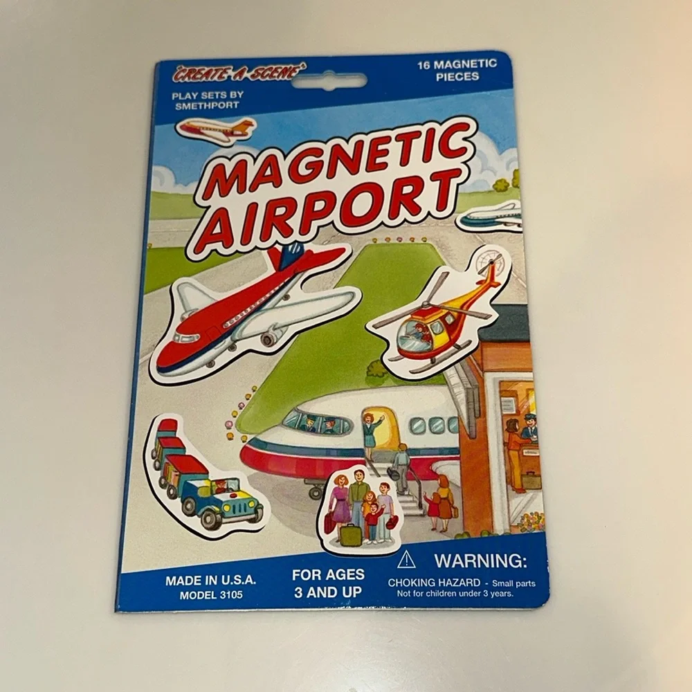 CREATE A SCENE Magnetic Airport 16 Magnetic Pieces and Airport Scene - Complete